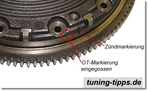 OT-Markierung Schwung VW, Audi, Seat